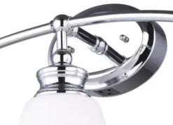 * Indoor Lighting|New Patriot Lighting® Palms Chrome 3-Light Vanity Light With Outlet