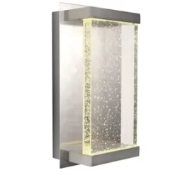 * Outdoor Lighting|New Patriot Lighting® Paradiso Satin Nickel Integrated Led Outdoor Wall Light