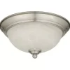 * Indoor Lighting|New Patriot Lighting® Payton Satin Nickel Integrated Led Flush Mount Ceiling Light – 2 Pack