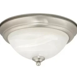 * Indoor Lighting|New Patriot Lighting® Payton Satin Nickel Integrated Led Flush Mount Ceiling Light