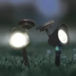 * Outdoor Lighting|New Patriot Lighting® Solar Integrated Led Landscape Spotlight – 2 Pack