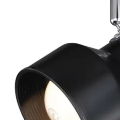 * Indoor Lighting|New Patriot Lighting® Step Cylinder 1-Light Black Track Lighting Head