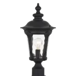 * Outdoor Lighting|New Patriot Lighting® Tomek Black Outdoor Post Light