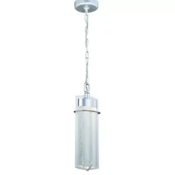 * Outdoor Lighting|New Patriot Lighting® Uptown Painted Satin Nickel Integrated Led Outdoor Pendant Light