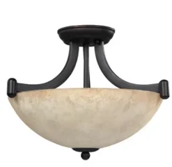 * Indoor Lighting|New Patriot Lighting® Warren Rubbed Antique Bronze Convertible Pendant