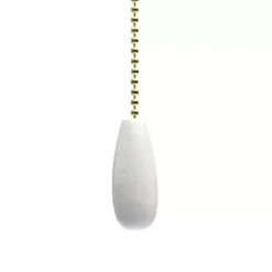 * Ceiling Fans|New Patriot Lighting® White Teardrop Pull Chain