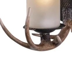 * Indoor Lighting|New Patriot Lighting® Yoho Black Walnut 1 Light Antler Vanity Light