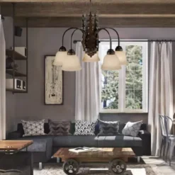 * Indoor Lighting|Outlet Patriot Lighting® Bryce 5-Light Burnished Bronze Chandelier