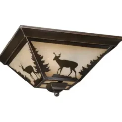 * Indoor Lighting|Outlet Patriot Lighting® Bryce Burnished Bronze 3-Light Flush Mount Ceiling Light
