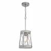 * Indoor Lighting|Outlet Patriot Lighting® Bea White Wash Faux Wood And Galvanized 1-Light Mini Pendant