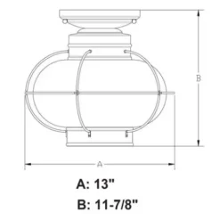 * Outdoor Lighting|Outlet Patriot Lighting® Chatham Burnished Bronze Outdoor Flush Mount Light