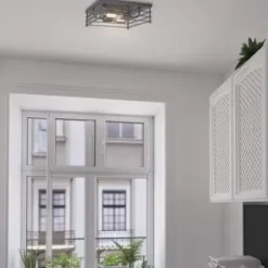 * Indoor Lighting|Outlet Patriot Lighting® Gaven Matte Black 2-Light Flush Mount Ceiling Light – 2 Pack