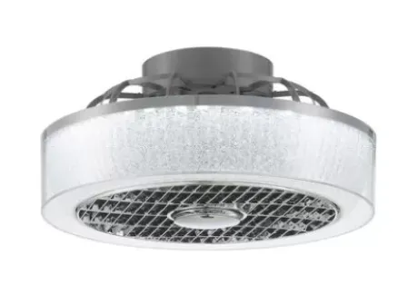 * Ceiling Fans|Outlet Patriot Lighting™ Swank 16″ Gray Indoor Integrated Led Fandelier