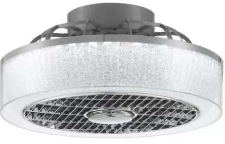 * Ceiling Fans|Outlet Patriot Lighting™ Swank 16″ Gray Indoor Integrated Led Fandelier
