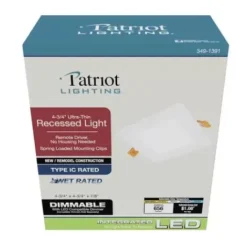 * Indoor Lighting|Promo Patriot Lighting® 4-3/4″ Led Ultra-Thin Square Recessed Downlight