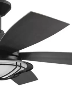 * Ceiling Fans|Promo Patriot Lighting™ 54″ Tess Matte Black Indoor/Outdoor Integrated Led Ceiling Fan