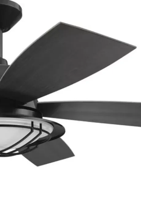 * Ceiling Fans|Promo Patriot Lighting™ 54″ Tess Matte Black Indoor/Outdoor Integrated Led Ceiling Fan
