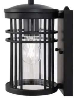 * Outdoor Lighting|Promo Patriot Lighting® Abrham Black Led Outdoor Wall Light