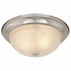 * Indoor Lighting|Promo Patriot Lighting® Cary Satin Nickel 2-Light Flush Mount Ceiling Light – 2 Pack
