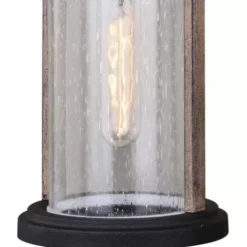 * Outdoor Lighting|Promo Patriot Lighting® Cumberland Textured Dark Bronze And Burnished Oak Outdoor Wall Light