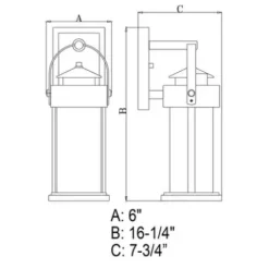 * Outdoor Lighting|Promo Patriot Lighting® Cumberland Textured Dark Bronze And Burnished Oak Outdoor Wall Light
