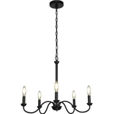 * Indoor Lighting|Promo Patriot Lighting® Cura Black 5-Light Chandelier
