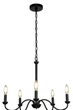 * Indoor Lighting|Promo Patriot Lighting® Cura Black 5-Light Chandelier