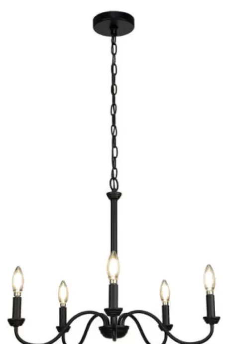 * Indoor Lighting|Promo Patriot Lighting® Cura Black 5-Light Chandelier