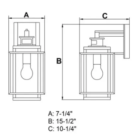 * Outdoor Lighting|Promo Patriot Lighting® Dualux® Hyde Park Espresso Bronze Outdoor Wall Light