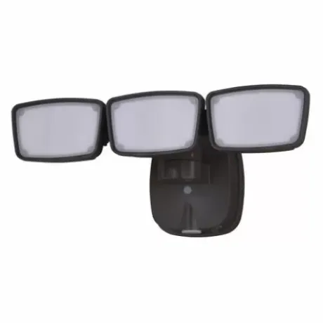 * Outdoor Lighting|Promo Patriot Lighting® Dualux Bronze Led Triple Head Outdoor Security Flood Light