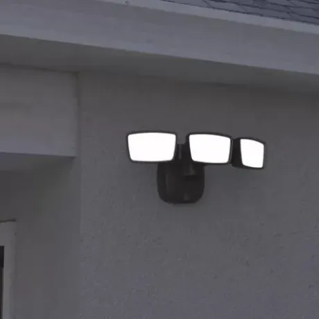 * Outdoor Lighting|Promo Patriot Lighting® Dualux Bronze Led Triple Head Outdoor Security Flood Light