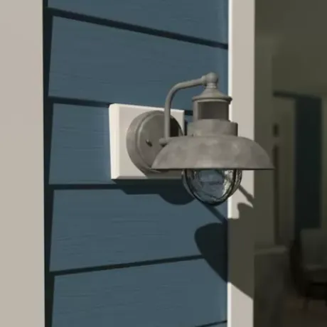 * Outdoor Lighting|Promo Patriot Lighting® Dualux® Harwich Textured Gray Outdoor Wall Light