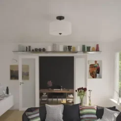 * Indoor Lighting|Promo Patriot Lighting® Fabian Bronze 2-Light Semi-Flush Mount Ceiling Light