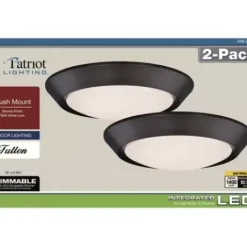 * Indoor Lighting|Promo Patriot Lighting® Fulton Bronze Integrated Led Flush Mount Ceiling Light 2-Pack