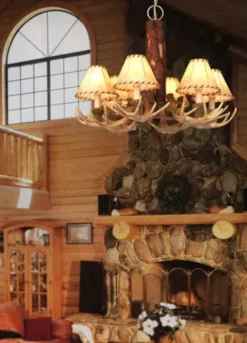 * Indoor Lighting|Promo Patriot Lighting® Lodge Noachian Stone 6 Light Chandelier