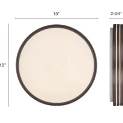 * Indoor Lighting|Promo Patriot Lighting® Ronald Bronze Integrated Led Flush Mount Ceiling Light