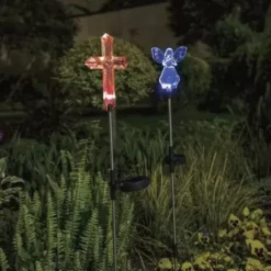* Outdoor Lighting|Promo Patriot Lighting® Solar Integrated Led Cross/Angel Landscape Light – Assorted