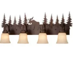 * Indoor Lighting|Promo Patriot Lighting® Yellowstone 4-Light Burnished Bronze Vanity Light