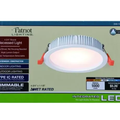 * Indoor Lighting|Top 10 Patriot Lighting® 4 3/4″ Integrated Led High Output Ultra-Thin Downlight