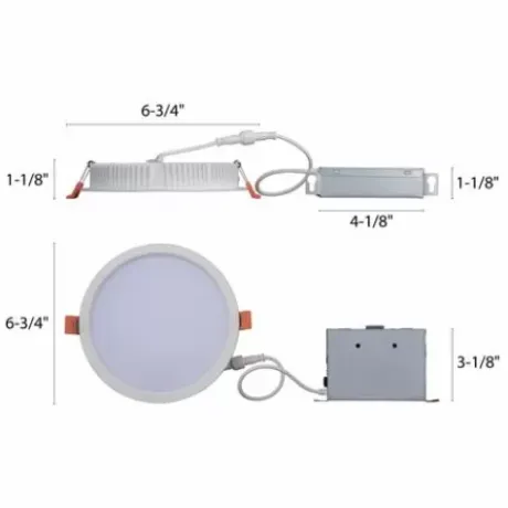 * Indoor Lighting|Top 10 Patriot Lighting® 6-3/4″ Integrated Led High Output Ultra-Thin Downlight