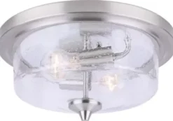 * Indoor Lighting|Top 10 Patriot Lighting® Caylon Brushed Nickel 2-Light Flush Mount Ceiling Light