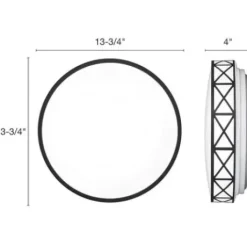 * Indoor Lighting|Top 10 Patriot Lighting® Criss Black Integrated Led Flush Mount Ceiling Light
