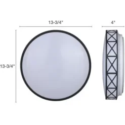 * Indoor Lighting|Top 10 Patriot Lighting® Criss Black Integrated Led Flush Mount Ceiling Light