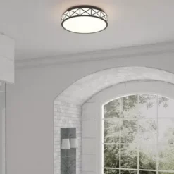 * Indoor Lighting|Top 10 Patriot Lighting® Criss Black Integrated Led Flush Mount Ceiling Light