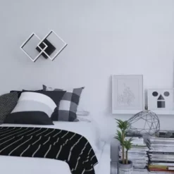 * Indoor Lighting|Top 10 Patriot Lighting® Diamon Matte Black Integrated Led Flush Mount Ceiling Light
