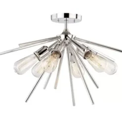 * Indoor Lighting|Top 10 Patriot Lighting® Estelle Polished Nickel 6 Light Semi-Flush Mount Ceiling Light