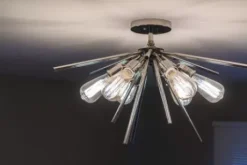 * Indoor Lighting|Top 10 Patriot Lighting® Estelle Polished Nickel 6 Light Semi-Flush Mount Ceiling Light