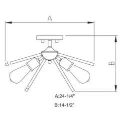 * Indoor Lighting|Top 10 Patriot Lighting® Estelle Polished Nickel 6 Light Semi-Flush Mount Ceiling Light