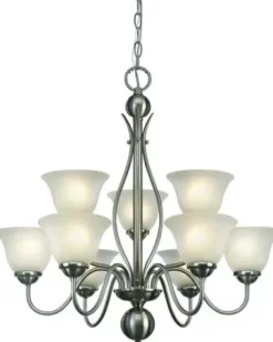 * Indoor Lighting|Top 10 Patriot Lighting® Irelyn 9-Light Brushed Nickel Chandelier