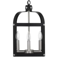 * Indoor Lighting|Top 10 Patriot Lighting® Jazel Matte Black & Brushed Nickel 4-Light Pendant